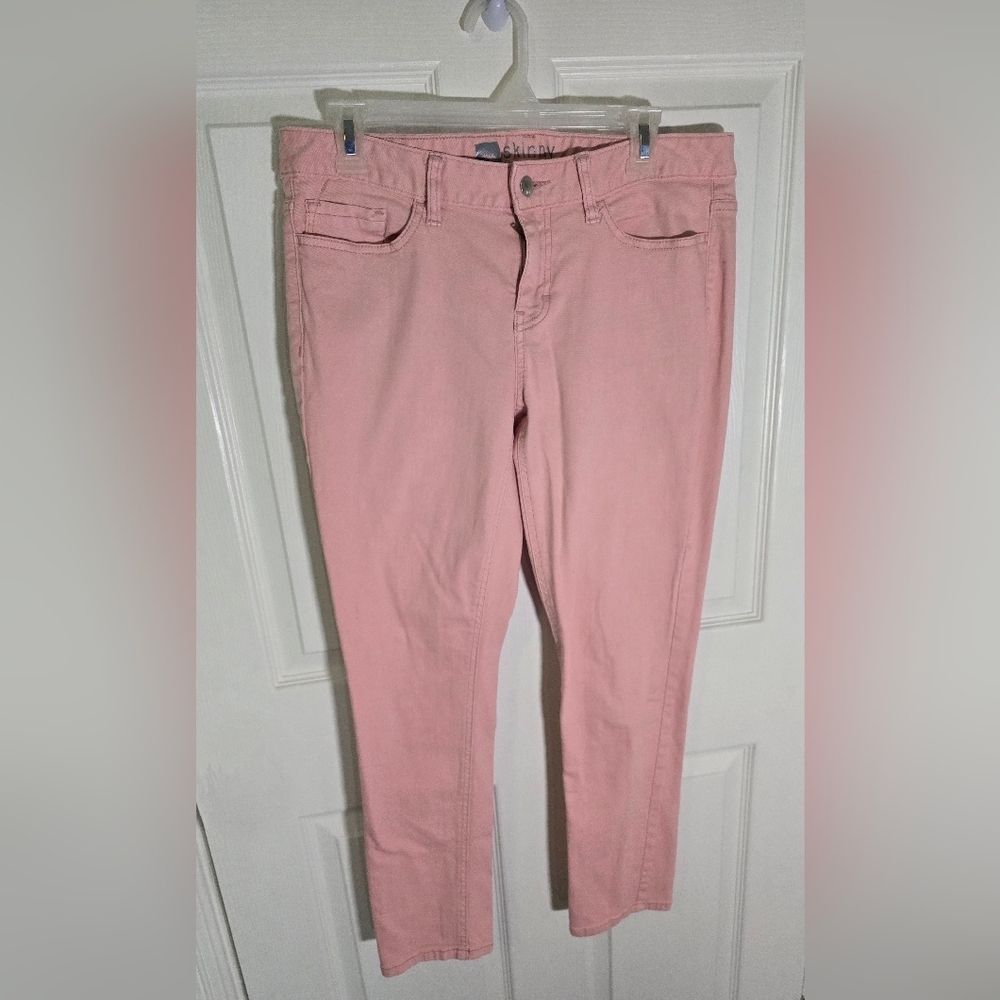 Mossimo Skinny Premium Denim Pink Jeans Fit 4 Size 10